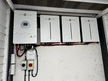 Sunsynk hybrid inverters and batteries setup